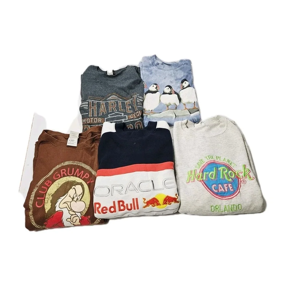 Vintage/Y2K Adult Size M Clothing Lot Of 5 Disney, Harley-Davidson, Hard Rock
